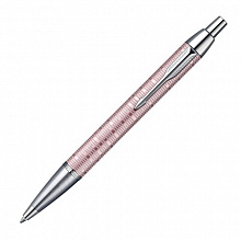 Ручка шариковая автоматическая 0,8мм синий стержень PARKER IM Premium Vacumatic Pink Pearl F 1906771/K224