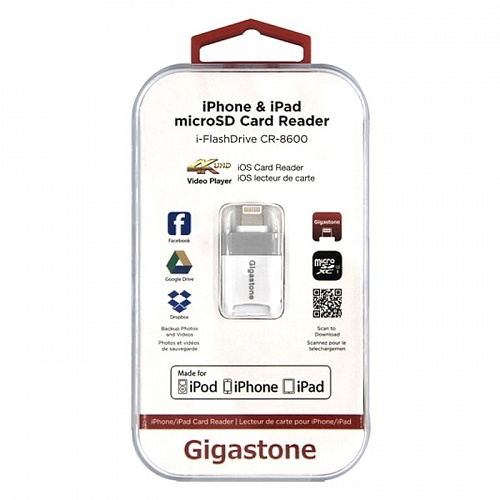 Картридер Gigastone Logo iOS для iPhone и iPad CR-8600
