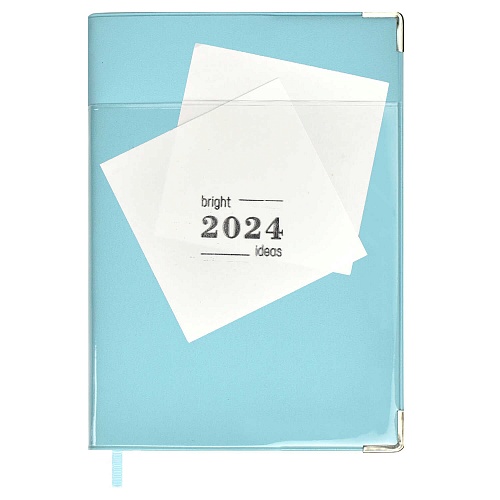 Ежедневник датированный 2024г А6+ 128л голубой ПВХ Феникс Escalada, 63826