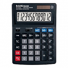 Калькулятор настольный 12 разрядов черный DC-4512 Erich Krause, 54512