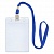 Бейдж  87х120мм вертикальный с клипсой на шнуре синий упаковка 10шт (цена за шт) ДПС, 1065.ВК-101