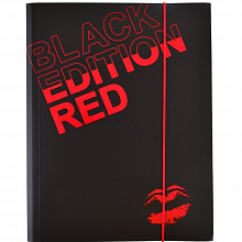 Папка с резинкой пластик А4 Black Edition LEO 490619, L5603