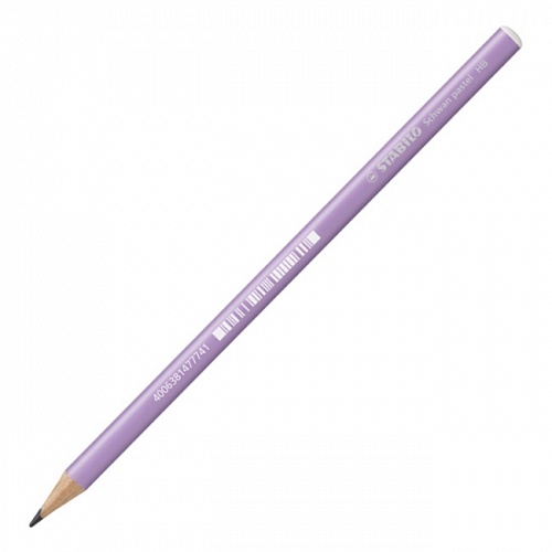 Карандаш чернографитный HB без ластика круглый корпус фиолетовый пастель STABILO SCHWAN Pastel 421/HB-3