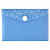 Папка-конверт с кнопкой 105х74мм голубой пластик УФ-печать Феникс 53226