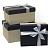 Коробка подарочная прямоугольная  19x15x9см черная-серая Д10103П.183.3