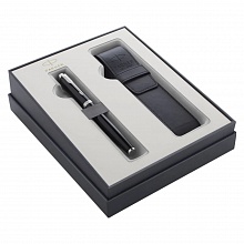 Набор подарочный PARKER IM Core GIFT 20 Black CT M синие чернила ручка перьевая с чехлом 2122001