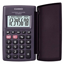 Калькулятор карманный  8 разрядов CASIO черный с крышкой HL-820LV-BK-W-GP