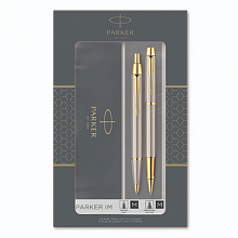 Набор подарочный PARKER IM Core TK223 Brushed Metal GT ручка роллер, ручка шариковая, 2093217