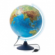 Глобус 32см Физико-политический интерактивный рельефный с подсветкой Globen, INT13200290