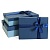 Коробка подарочная прямоугольная  25x17x6см синяя-голубая с бантом Д10103П.212.2