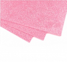 Фоамиран 50х50см розовый с блестками 2мм цена за 1 лист OMG 2001-008