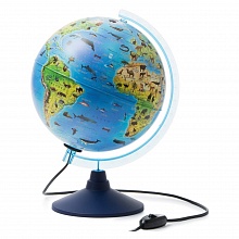 Глобус 25см Зоогеографический на английском языке с подсветкой Globen, Ке012500272