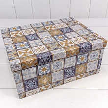 Коробка подарочная прямоугольная  26,3х19,3х11,3см Мозаика OMG 721604/1711