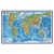 Карта Мира Физическая интерактивная 120х78 масштаб 1:25М интерактивная ламинированная Globen КН048