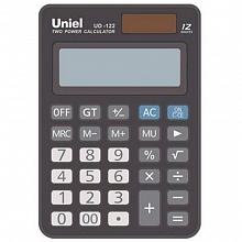 Калькулятор настольный 12 разрядов UNIEL UD-122 черный