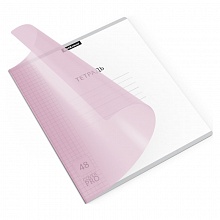 Тетрадь  48л клетка с пластиковой обложкой розовая Классика CoverPrо Pastel Erich Krause, 56387