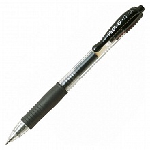 Ручка гелевая автоматическая 0,5мм черный стержень PILOT G2 Grip, BL-G2-5 B Подходит для ЕГЭ