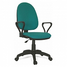 Кресло офисное Престиж зеленое тканевое покрытие В31