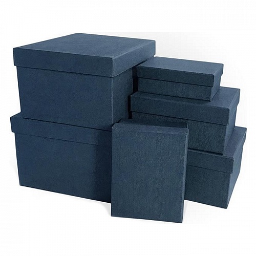 Коробка подарочная прямоугольная  21x17x11см синяя Д10103П.300.3