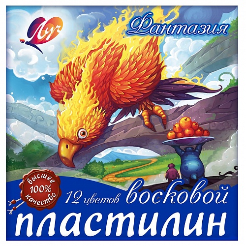 Пластилин 12 цв восковой со стеком Фантазия Луч 25с1523-08
