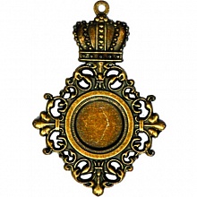 Заготовка для украшений Royal Medallion бронза 3,5х5см Spellbinders GL2-008