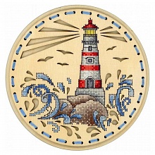 Набор для творчества Вышивание на деревянной основе Дыхание океана 18х18см, Щепка О-020