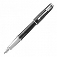 Ручка перьевая 0,8мм синие чернила PARKER Urban Premium Ebony Metal CT F SP1931613