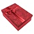 Коробка подарочная прямоугольная  23х17х6,5см Листья бордовая OMG 7201460/3