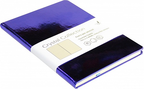 Записная книжка А5  96л Листофф Crystal Collection Космический синий металлизированная иск.кожа КЗКК5962598