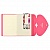 Записная книжка А6+  96л кремовый офсет розовый ПВХ клапан на кнопке Феникс 58156