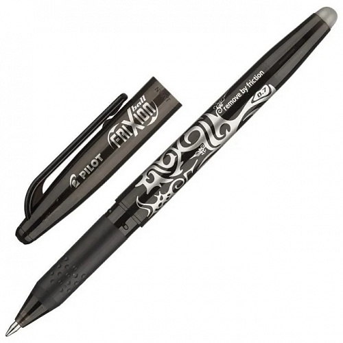 Ручка со стираемыми чернилами гелевая 0,7мм черный стержень PILOT BL-FR-7 