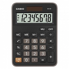 Калькулятор настольный  8 разрядов CASIO черный MX-8B-BK-W-EC