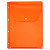 Папка-конверт с кнопкой А4 с перфорацией оранжевый с расширением ДПС, 2308-111