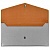 Папка-конверт с кнопкой 227х110мм кожзам Наппа серебряный металлик Феникс 48412