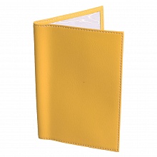 Обложка для паспорта кожа цвет желтый Grand 02-006-0730