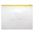 Папка-конверт на молнии А5 0,15мм желтый пластик, карман для визитки Бюрократ BPM5AYEL