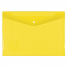 Папка-конверт с кнопкой А4 прозрачная желтая Expert Complete Premier, 2205319