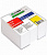 Блок для записи  9х9х5см белый, пластиковый бокс Стамм, ПВ61-63,71,72