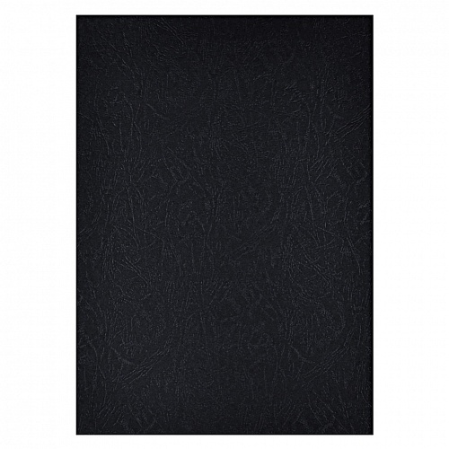 Подложка - картон тисненый кожа А4 черный Реалист, 8251