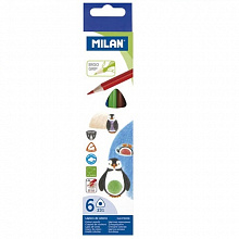 Карандаши 6 цв. MILAN 231 трёхгранные, 0722306