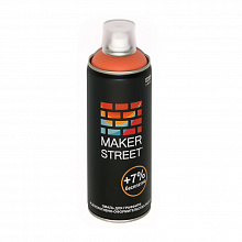 Краска эмаль для граффити 400мл оранжевый матовый, в аэрозоле MAKERSTREET MS400 201