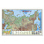 Карта России Физическая 124х80см масштаб 1:6,7м ламинированная ГЕОДОМ, 9785907093386