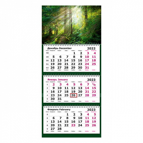 Календарь  2023 год квартальный Лучи света Полином, 13с14-200