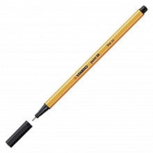 Ручка капиллярная 0,4мм черные чернила STABILO POINT 88, 88/46