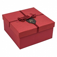 Коробка подарочная квадратная  19х19х9,5см красная For You OMG, 7201530/10