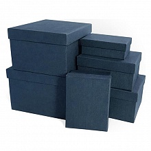 Коробка подарочная прямоугольная  23x19x13см синяя Д10103П.300.2