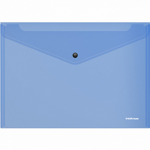Папка-конверт с кнопкой А4 тонированная синяя Glossy Vivid Erich Krause, 50313