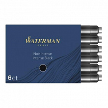 Капсулы для перьевых ручек Waterman короткие черный набор 6шт.(цена за шт.) S0110940,52011