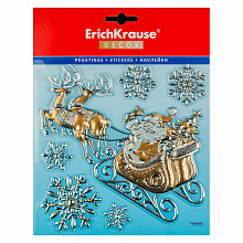 Наклейки Сани Деда Мороза золотые Erich Krause Decor, 46717