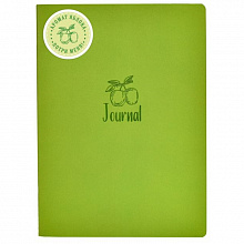 Записная книжка А5+  60л зеленый кожзам Шагрень с ароматом яблоко Феникс Escalada, 52903
